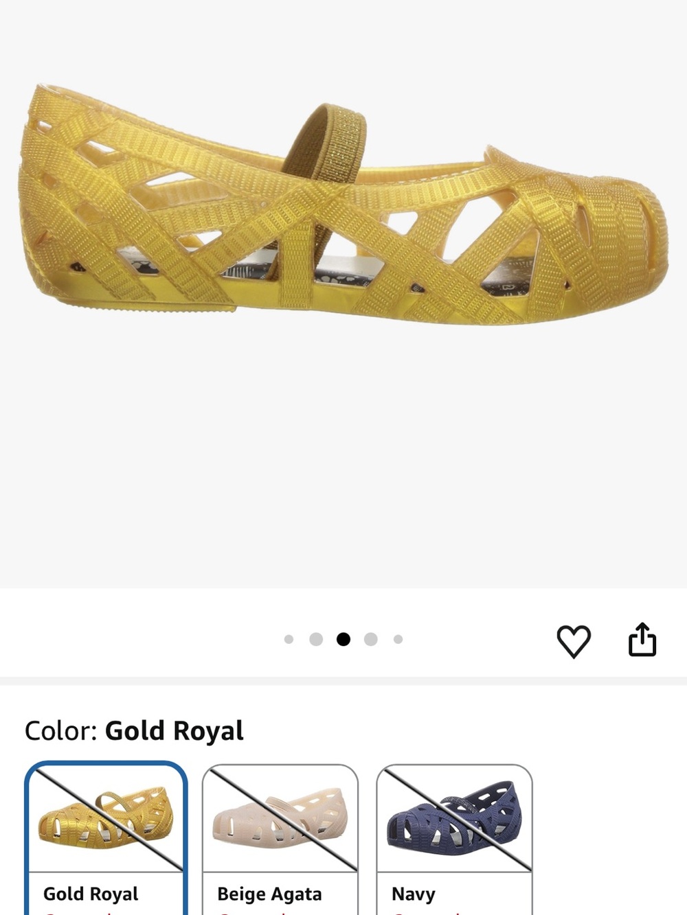 Mini Melissa x Jason Wu Kids Gold Mary Jane Jelly Sandals Size 12 - Picture 6 of 12